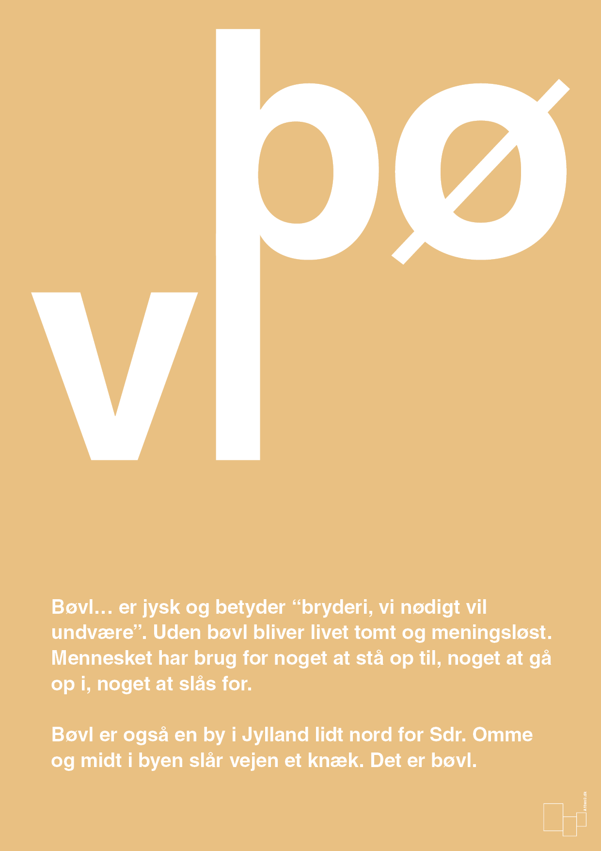 bøvl - Plakat med Ord i Charismatic