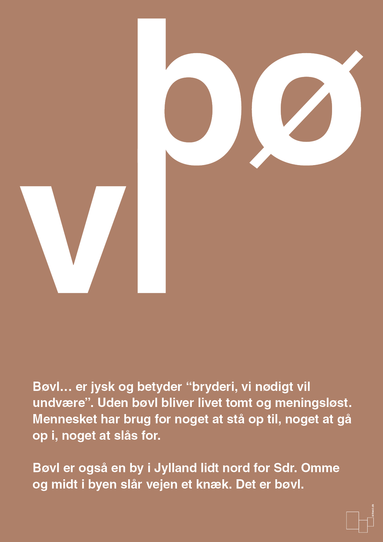 bøvl - Plakat med Ord i Cider Spice