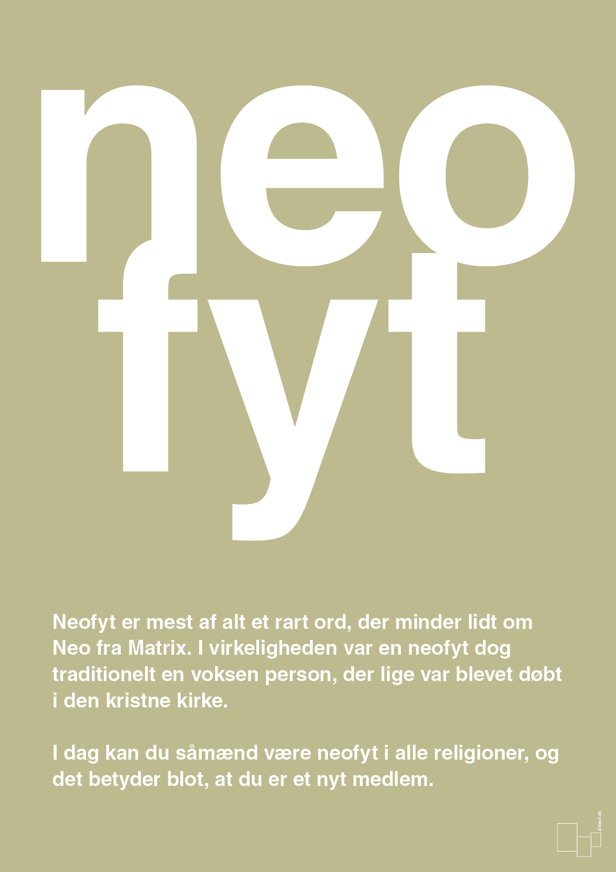 neofyt - Plakat med Ord i Back to Nature