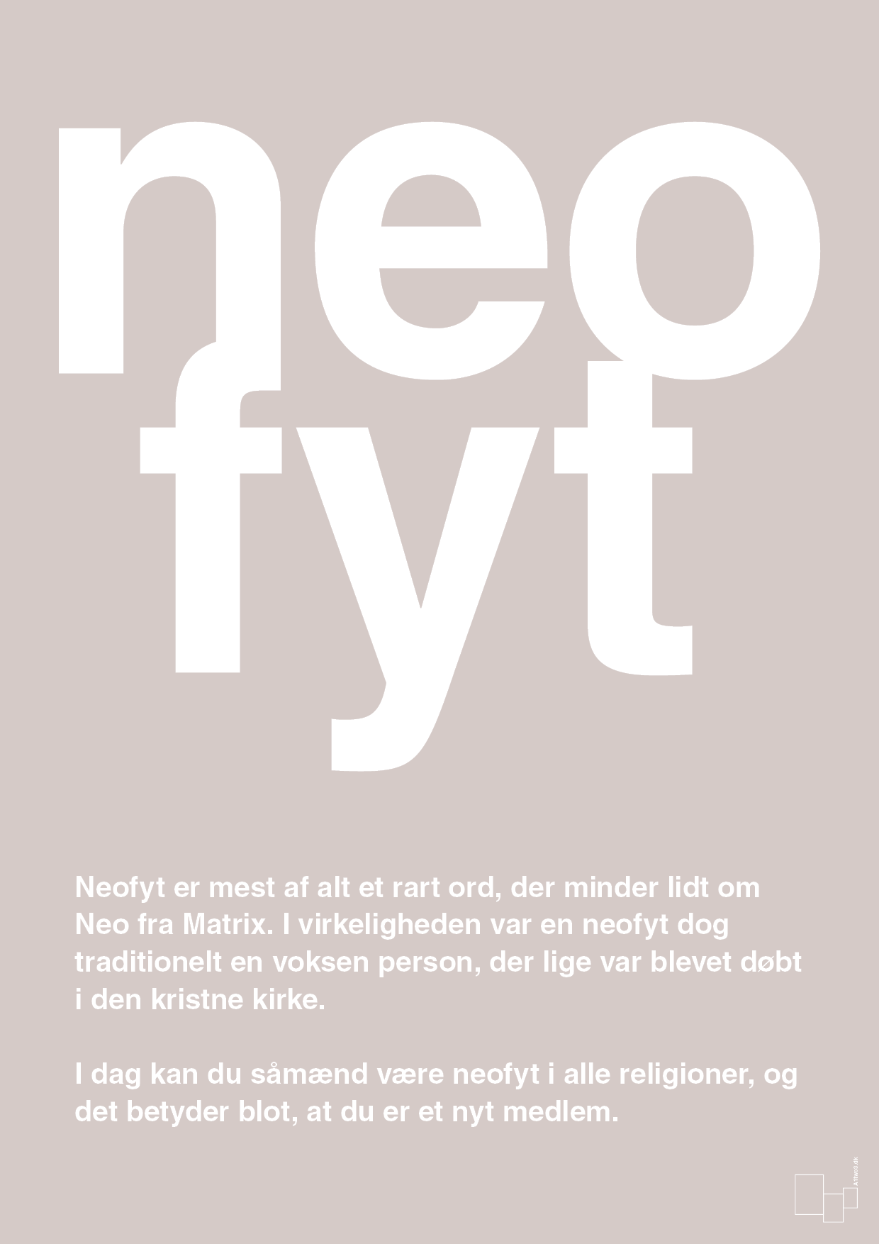 neofyt - Plakat med Ord i Broken Beige