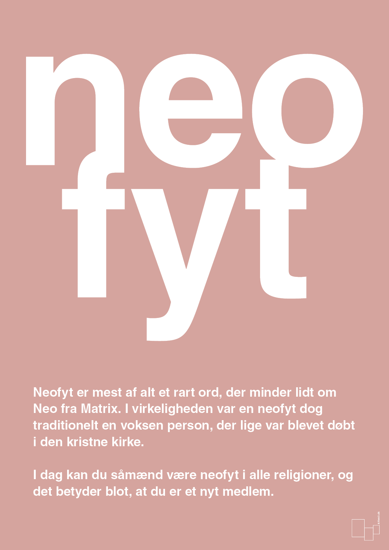 neofyt - Plakat med Ord i Bubble Shell