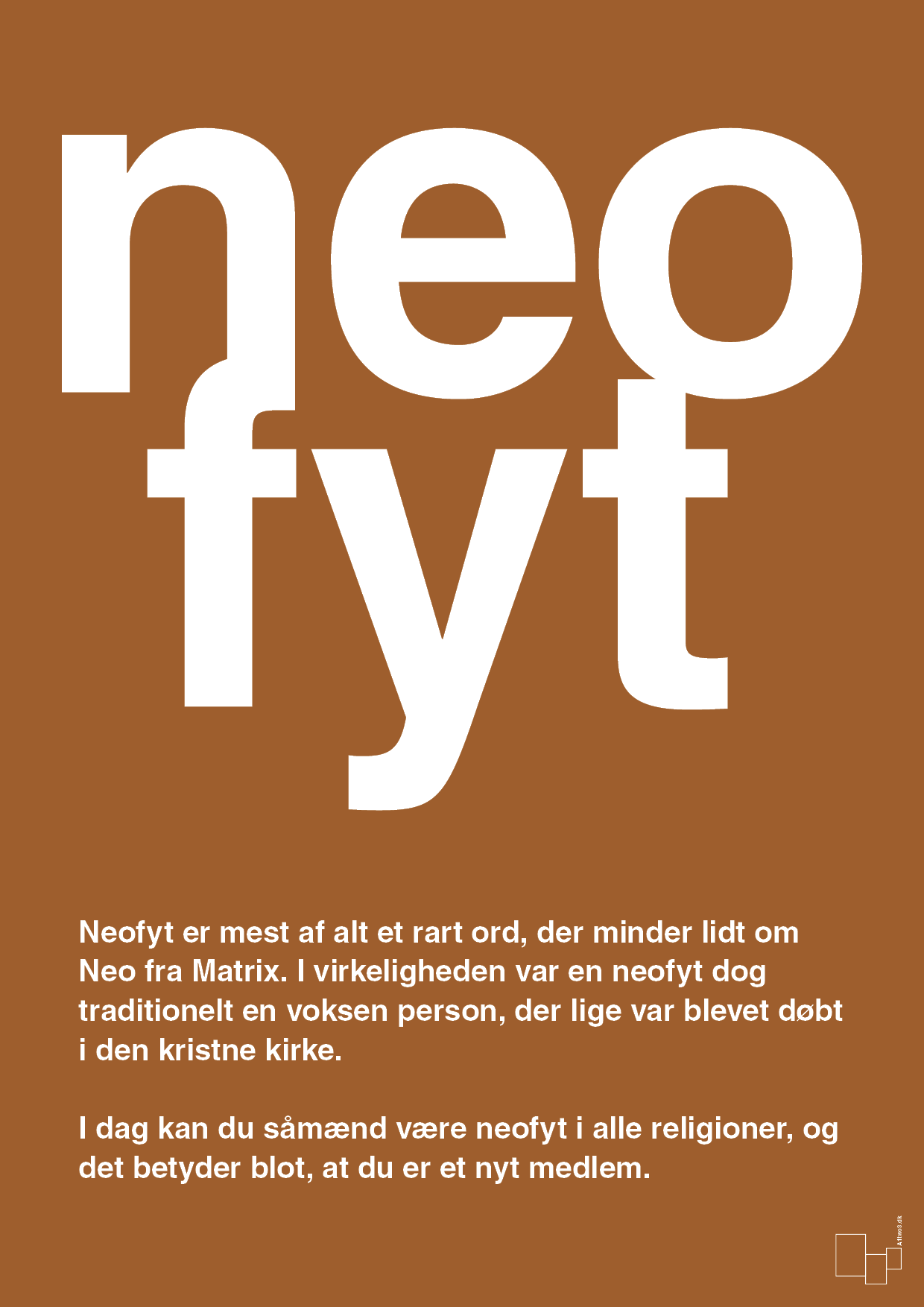 neofyt - Plakat med Ord i Cognac