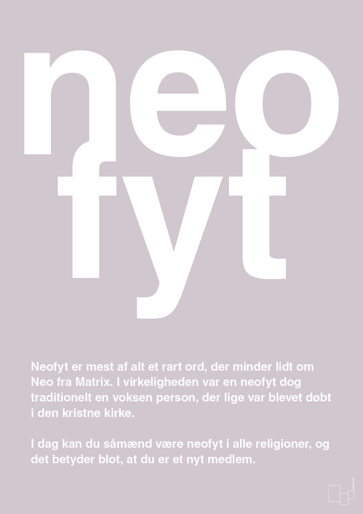 neofyt - Plakat med Ord i Dusty Lilac
