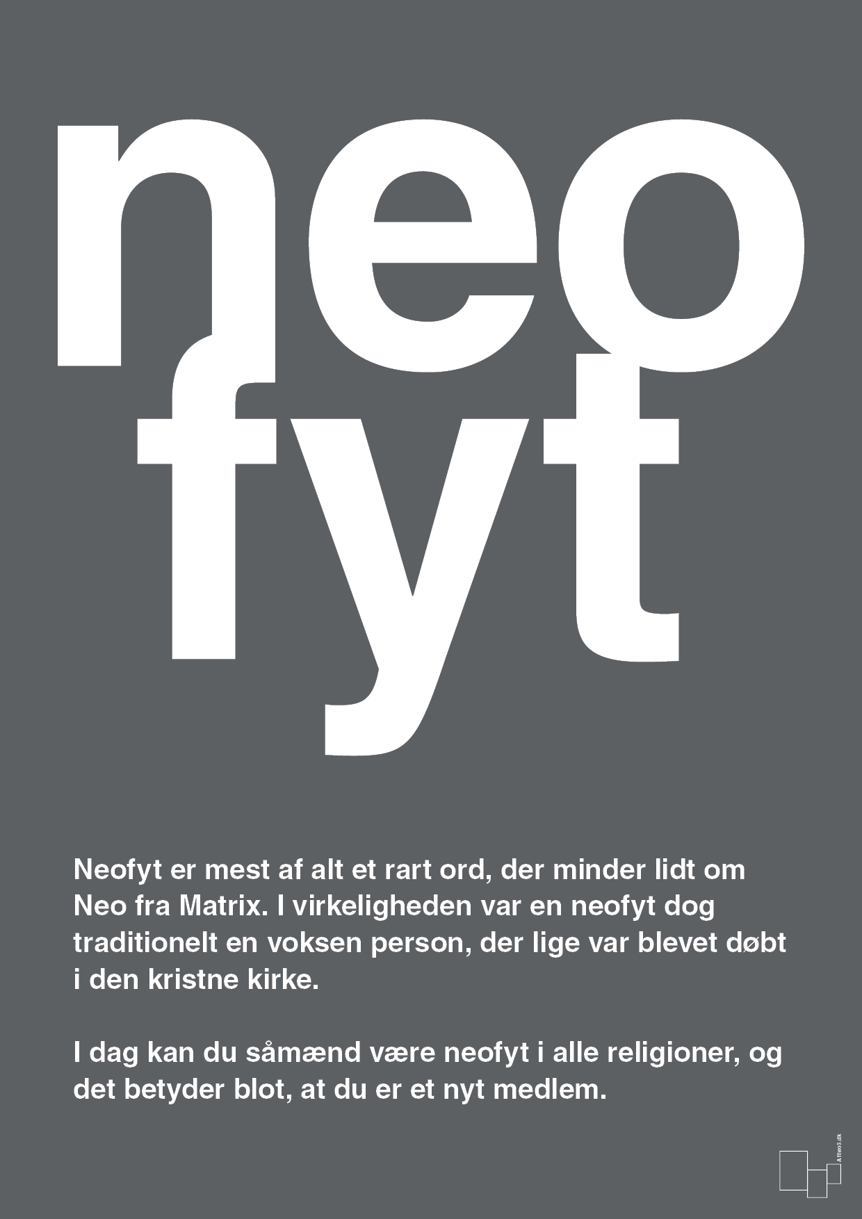 neofyt - Plakat med Ord i Graphic Charcoal