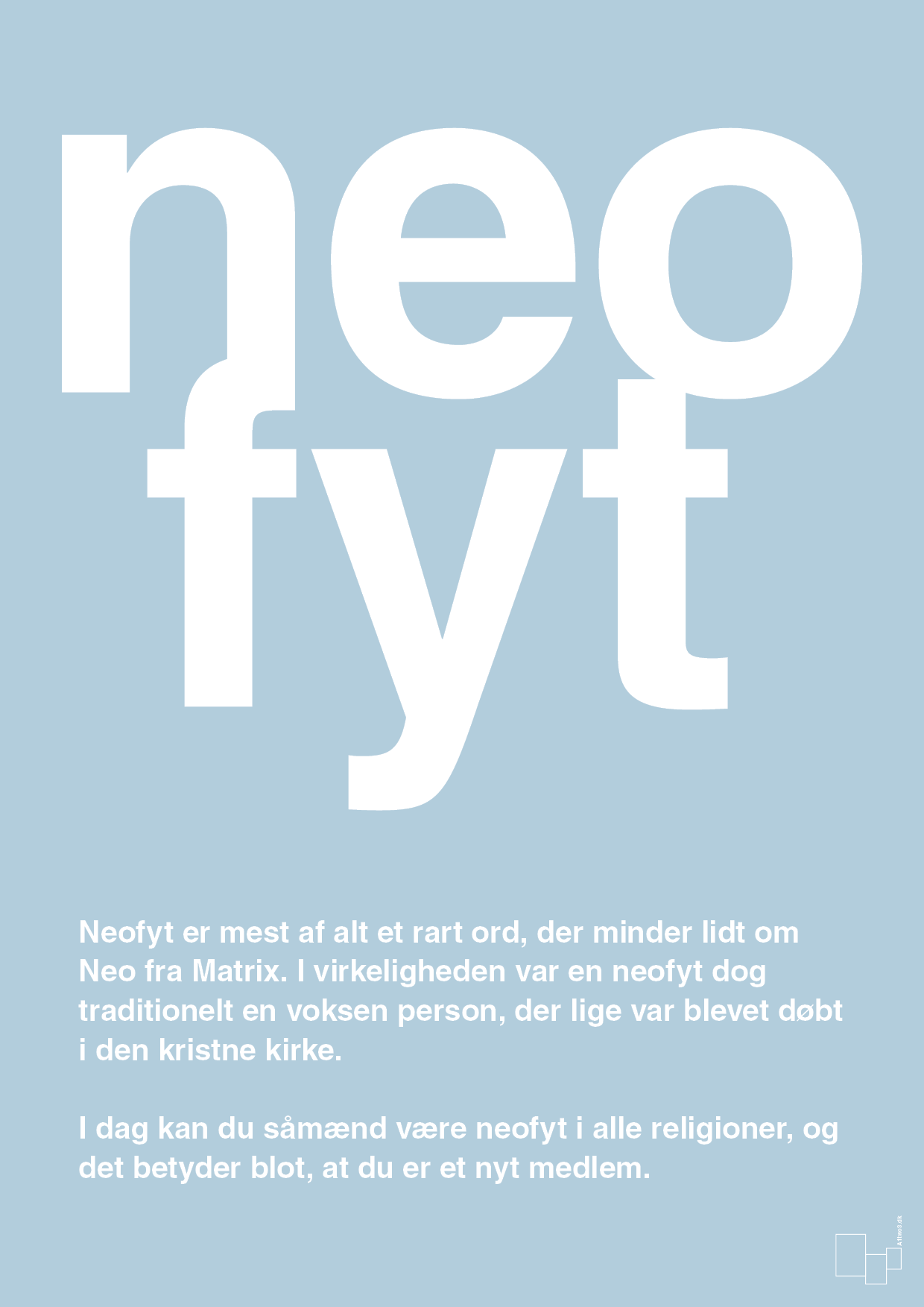 neofyt - Plakat med Ord i Heavenly Blue