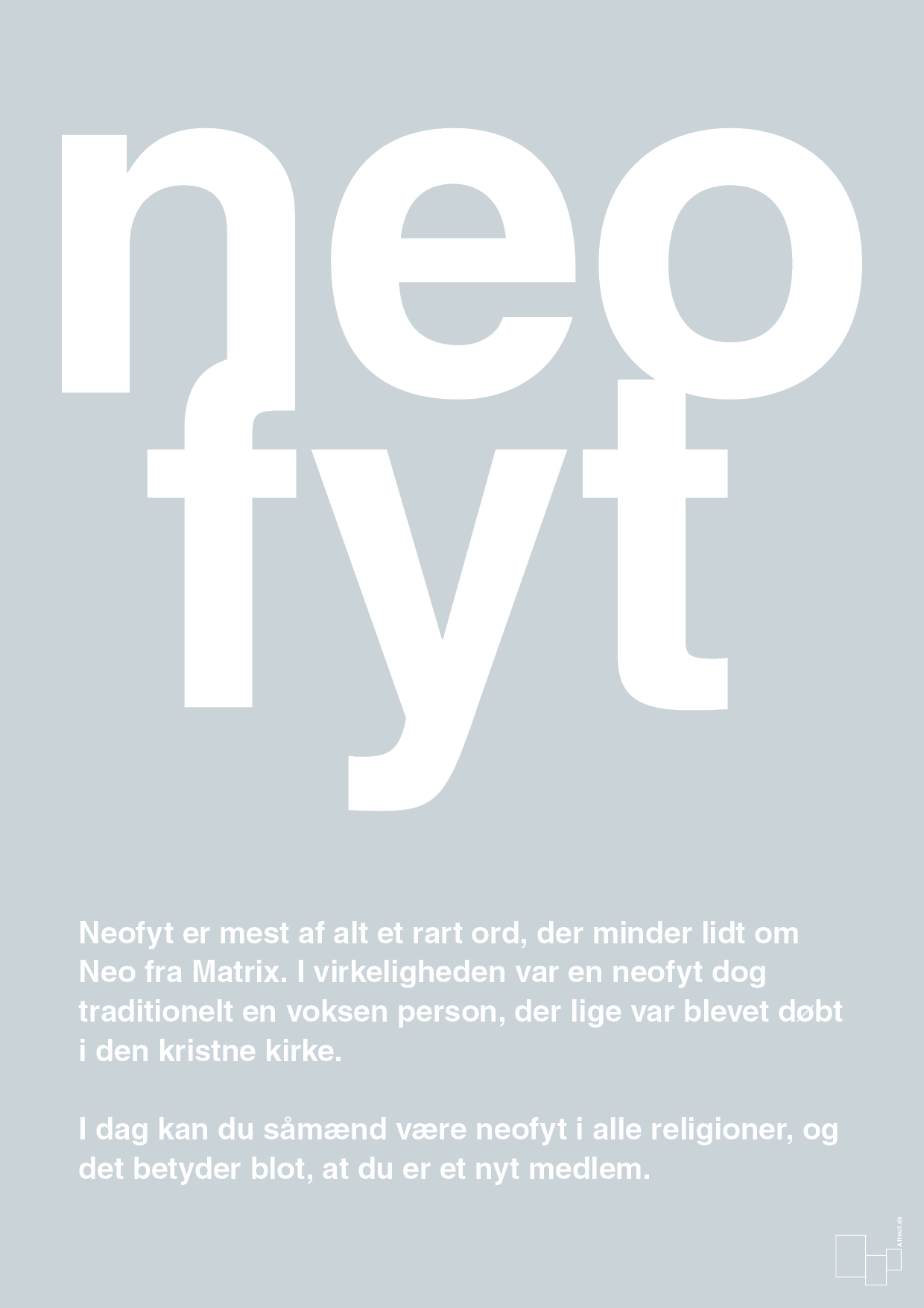 neofyt - Plakat med Ord i Light Drizzle