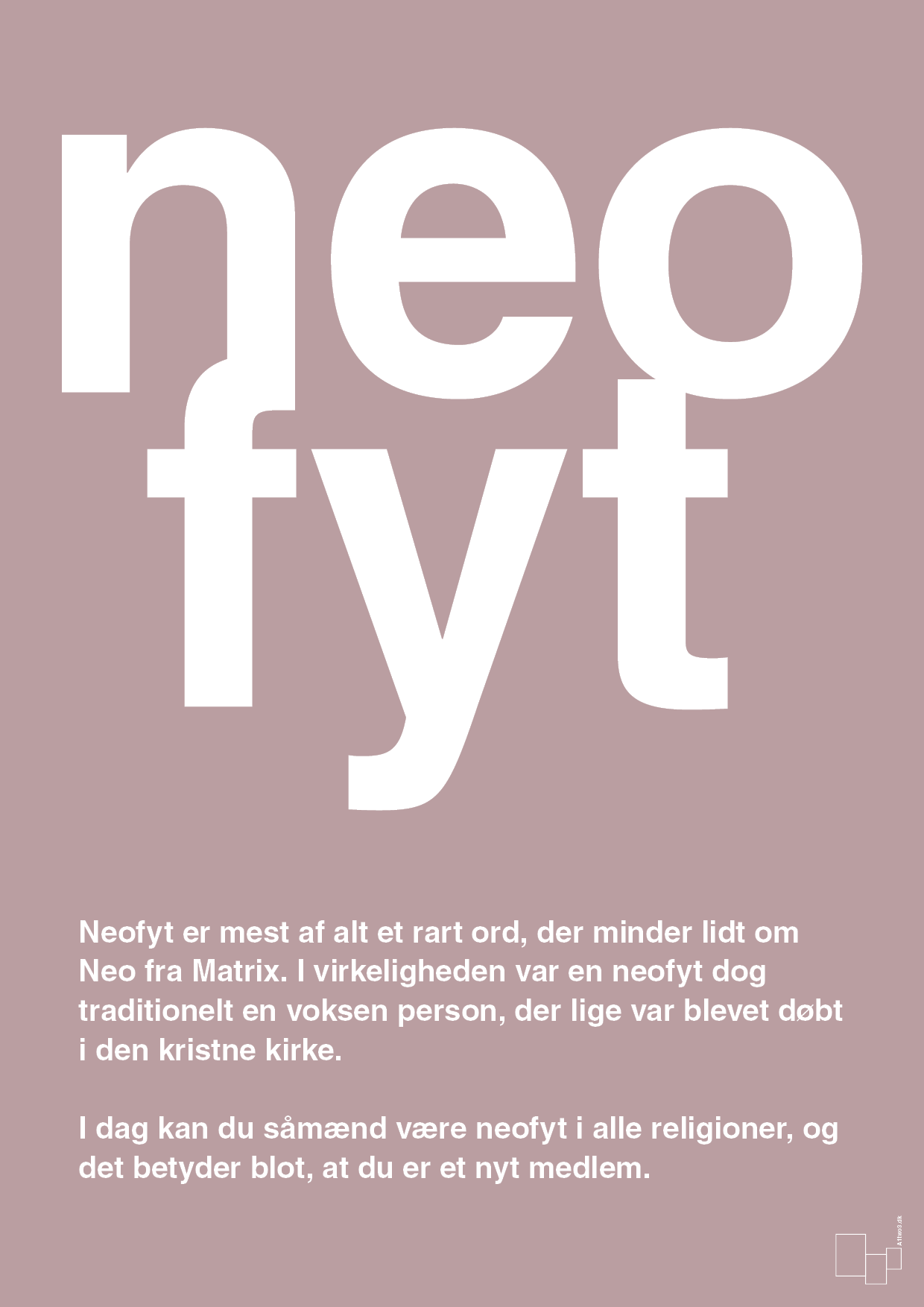 neofyt - Plakat med Ord i Light Rose