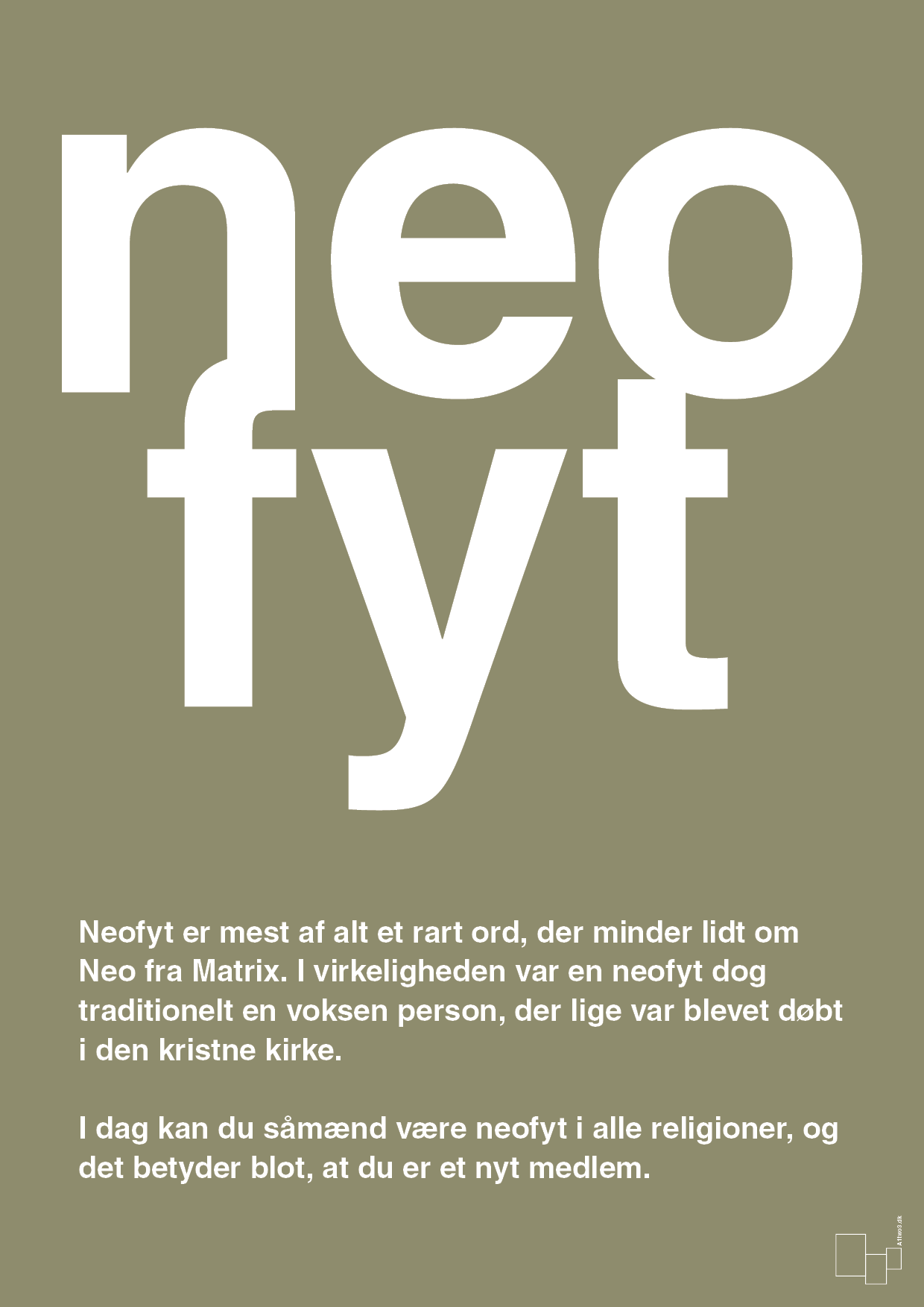 neofyt - Plakat med Ord i Misty Forrest