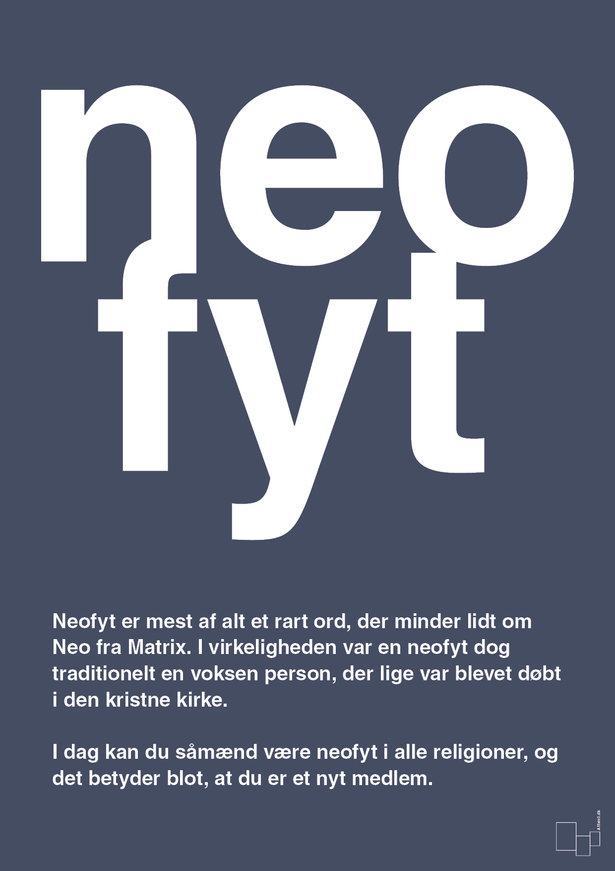 neofyt - Plakat med Ord i Petrol