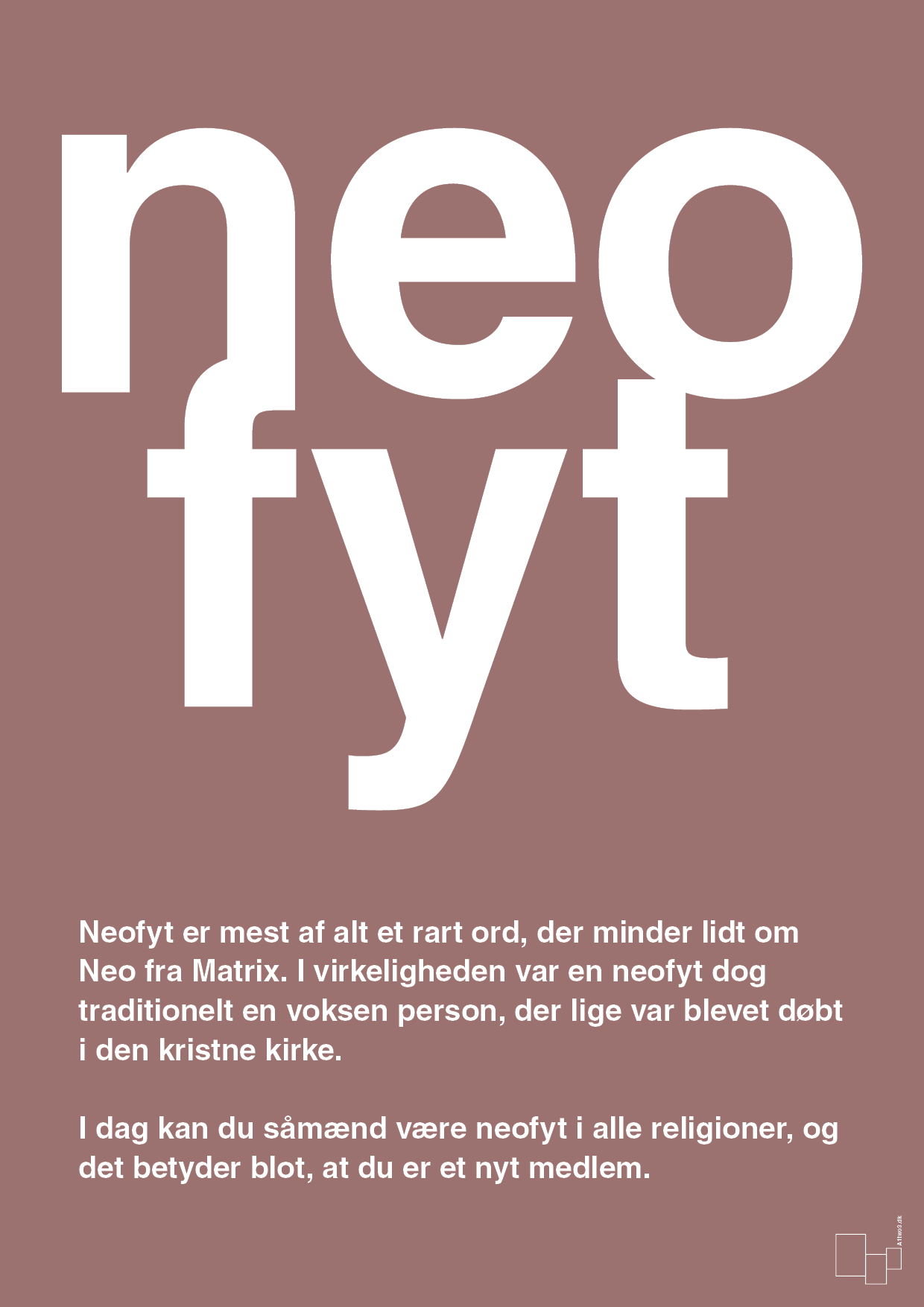 neofyt - Plakat med Ord i Plum