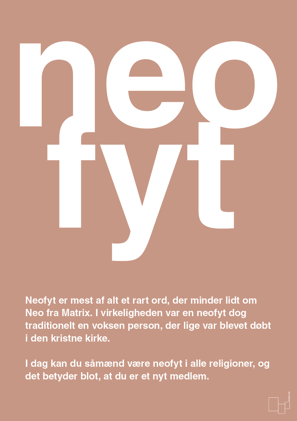 neofyt - Plakat med Ord i Powder