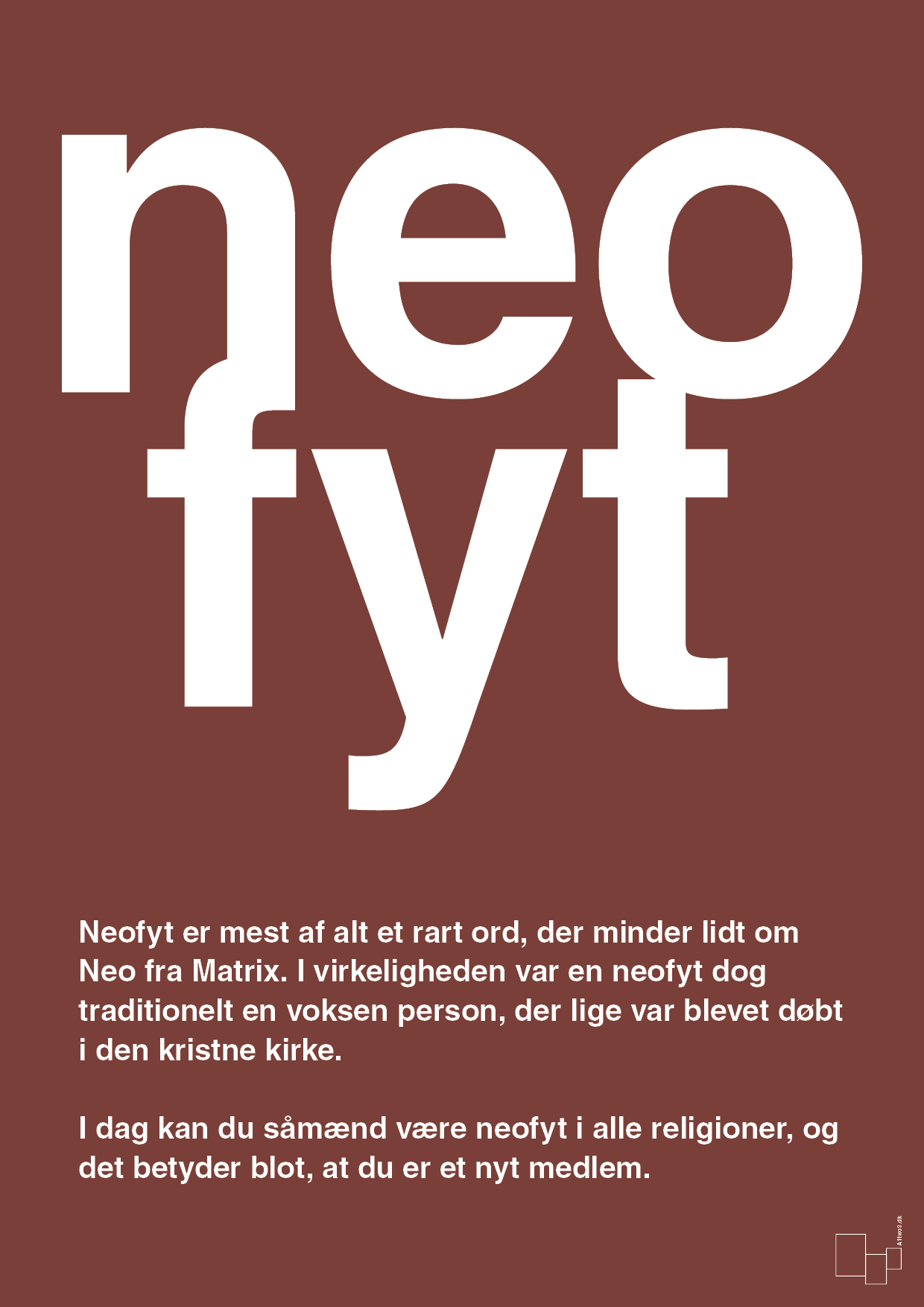 neofyt - Plakat med Ord i Red Pepper