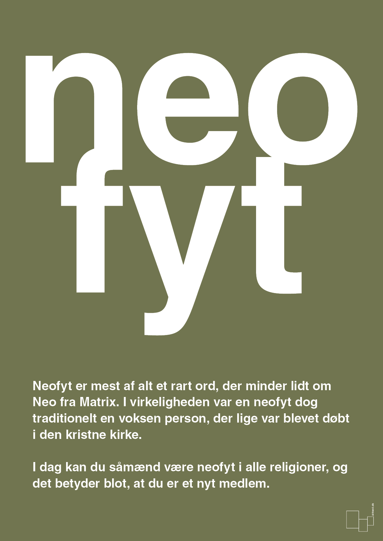 neofyt - Plakat med Ord i Secret Meadow