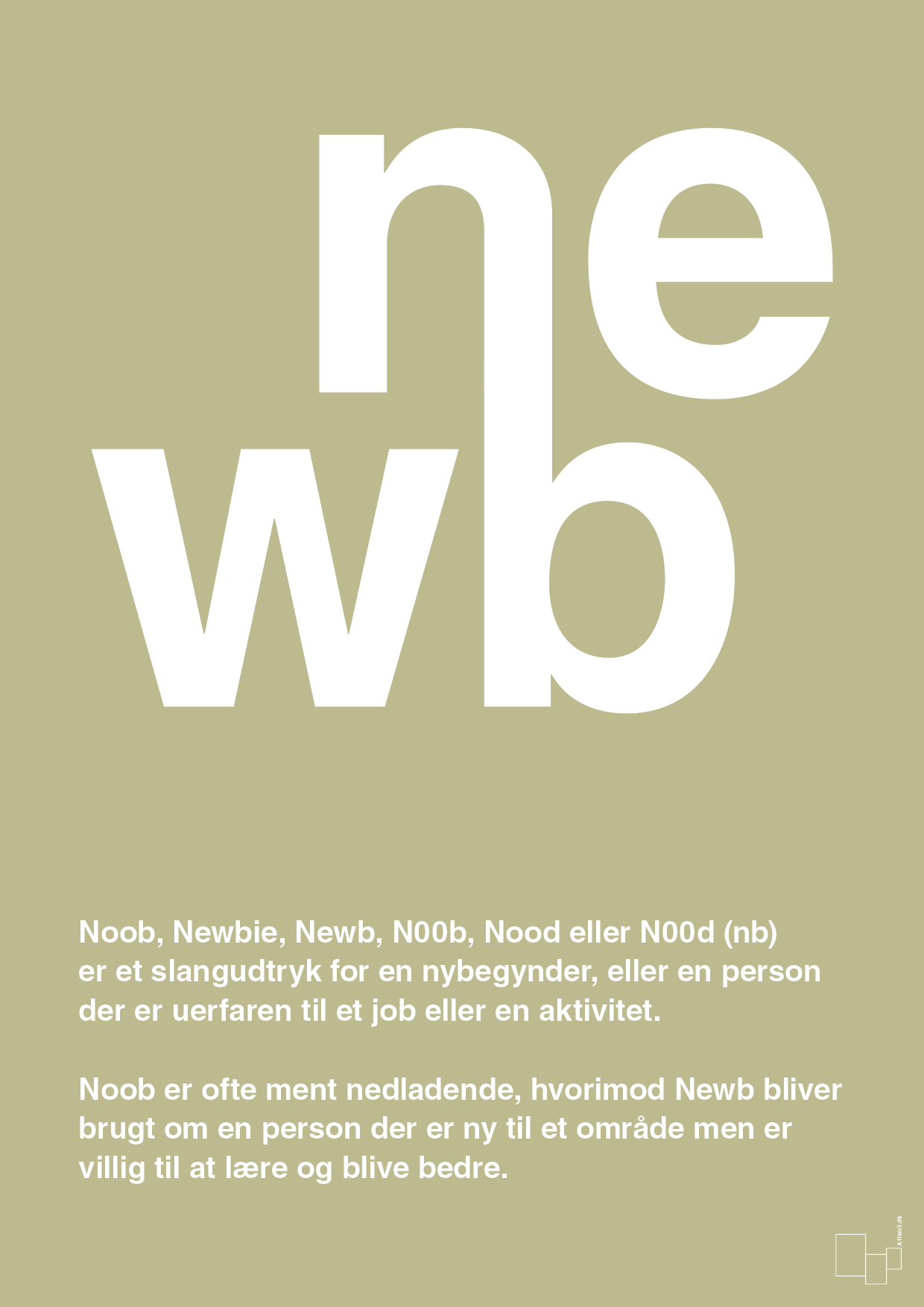 newb - Plakat med Ord i Back to Nature