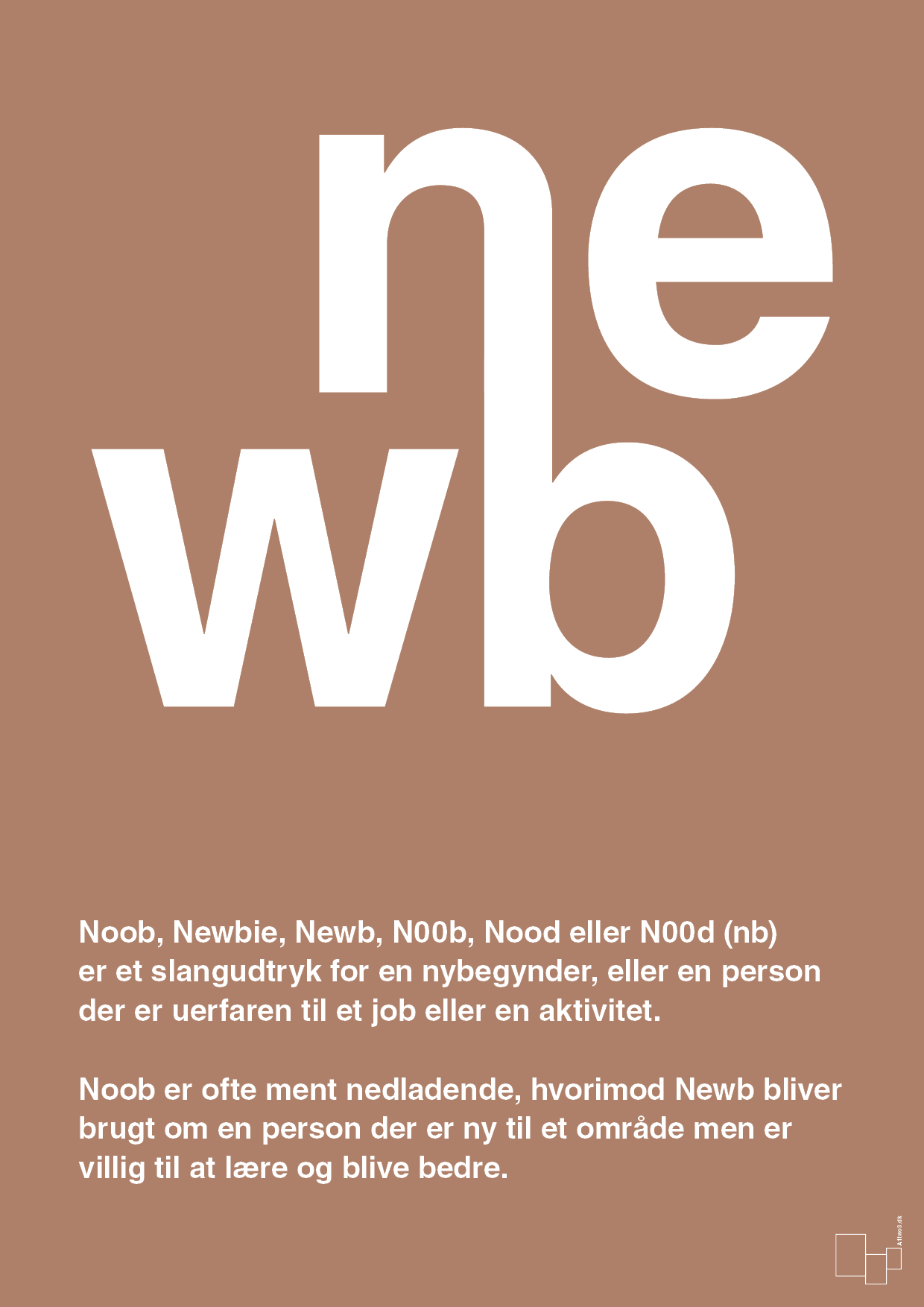 newb - Plakat med Ord i Cider Spice