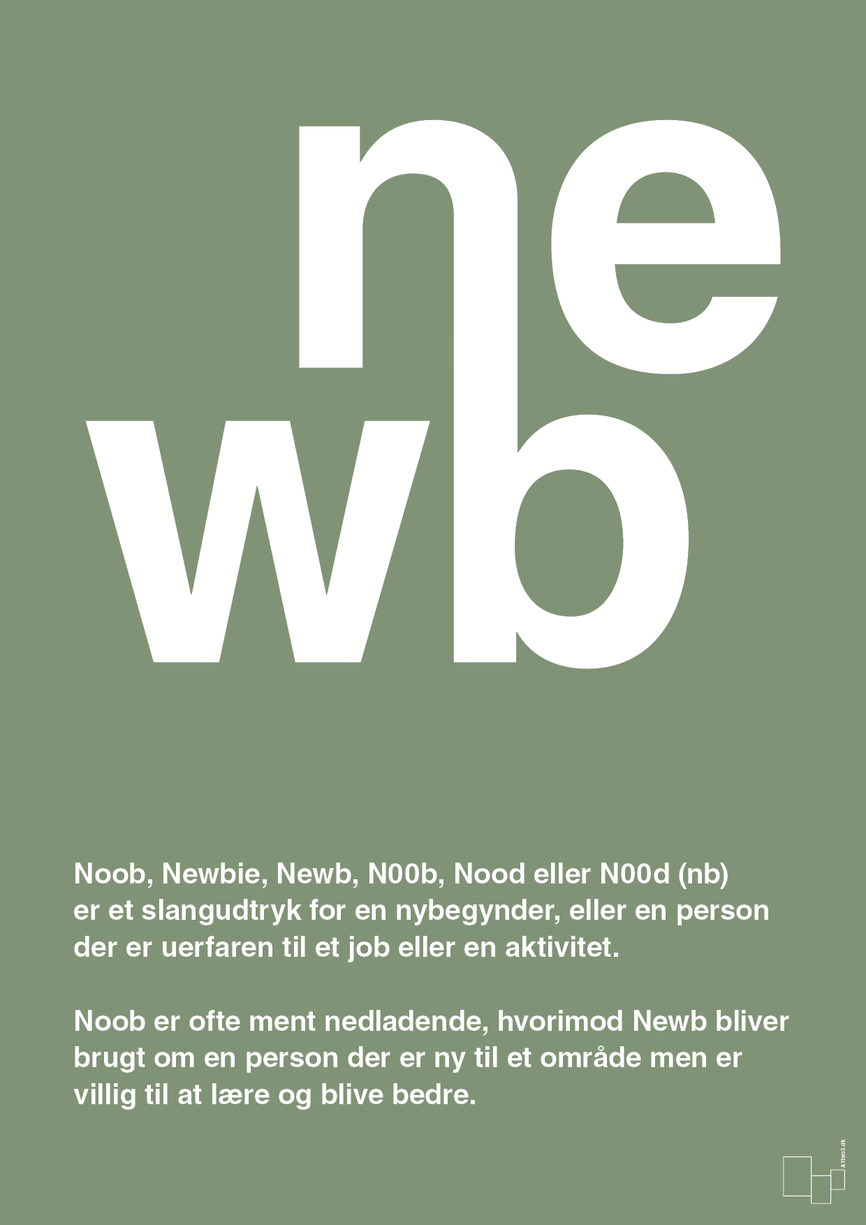 newb - Plakat med Ord i Jade