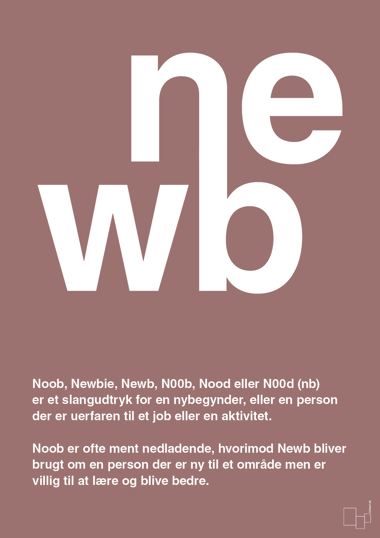 newb - Plakat med Ord i Plum