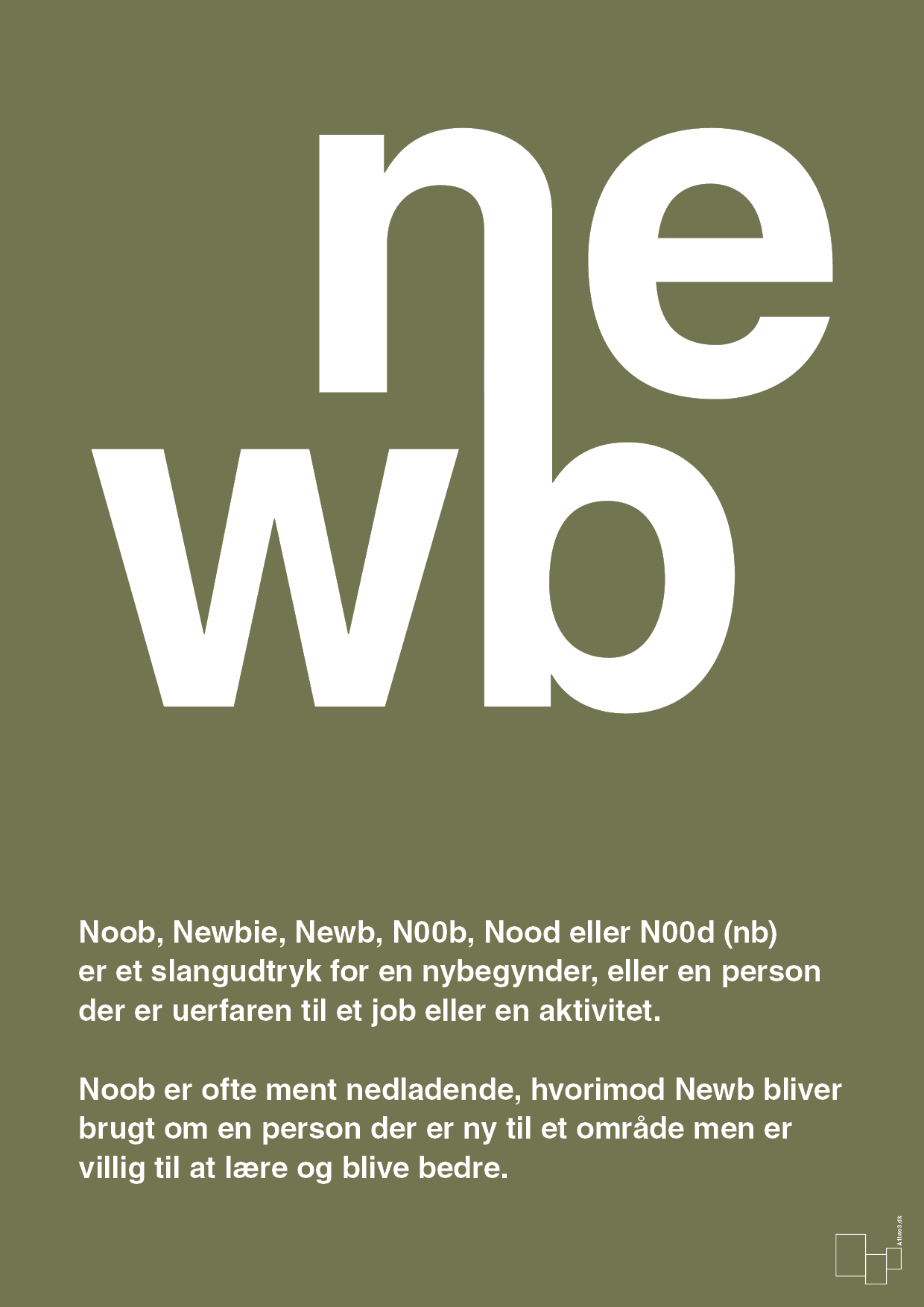 newb - Plakat med Ord i Secret Meadow
