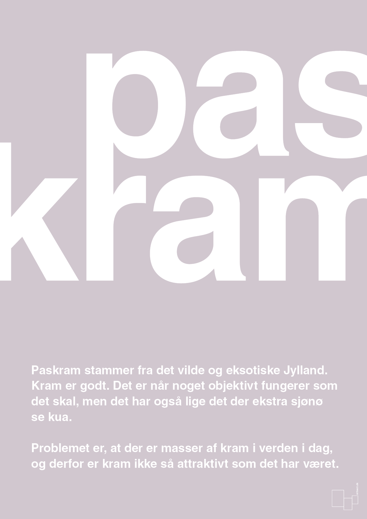 paskram - Plakat med Ord i Dusty Lilac