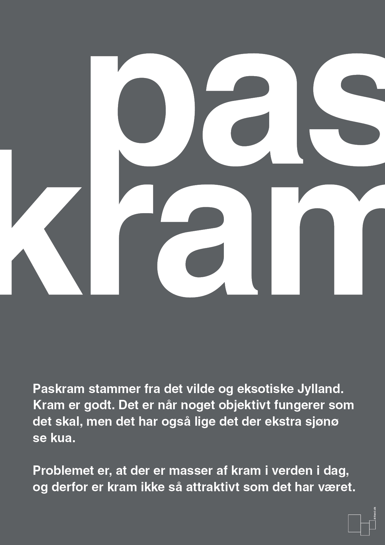 paskram - Plakat med Ord i Graphic Charcoal