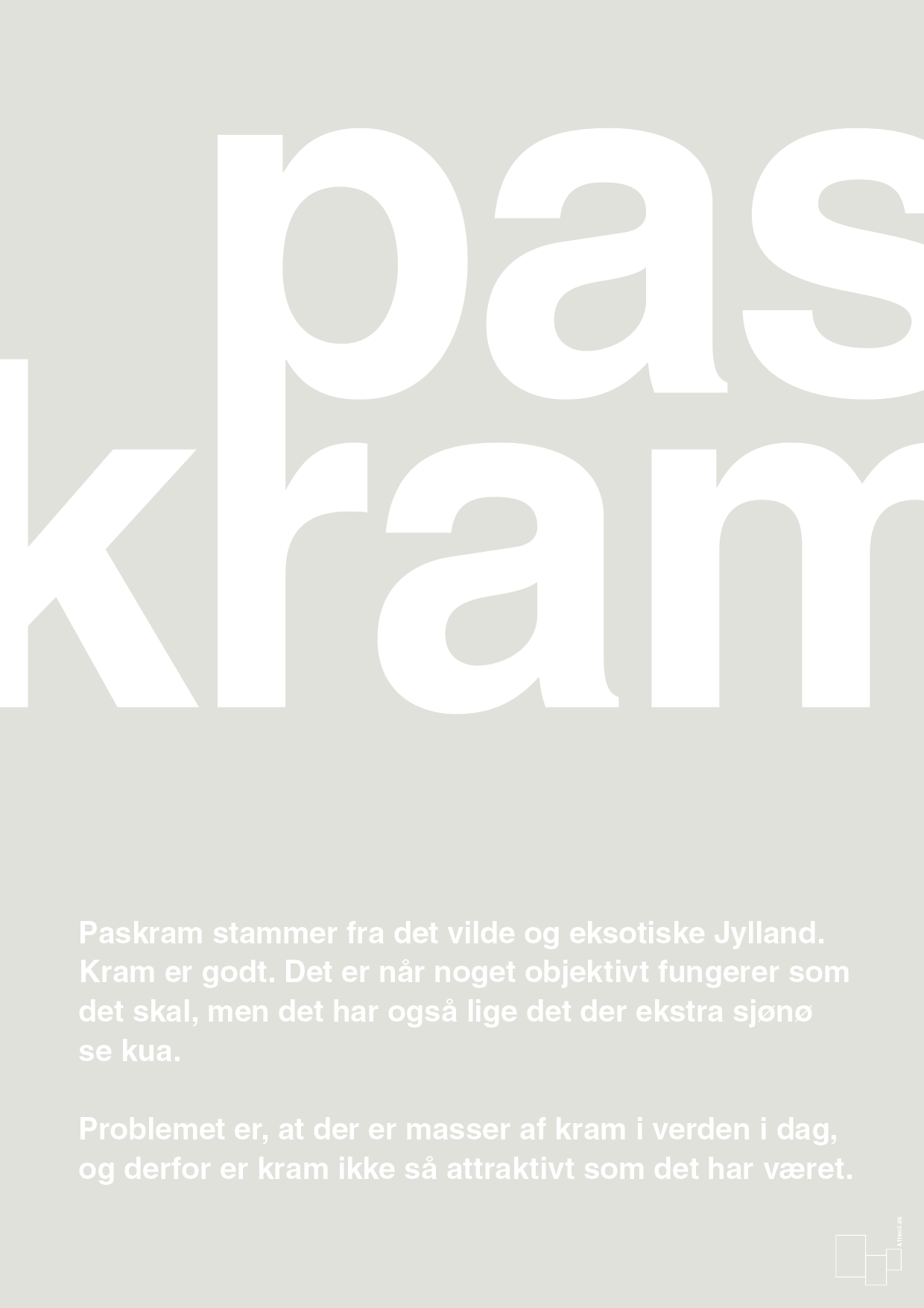 paskram - Plakat med Ord i Painters White