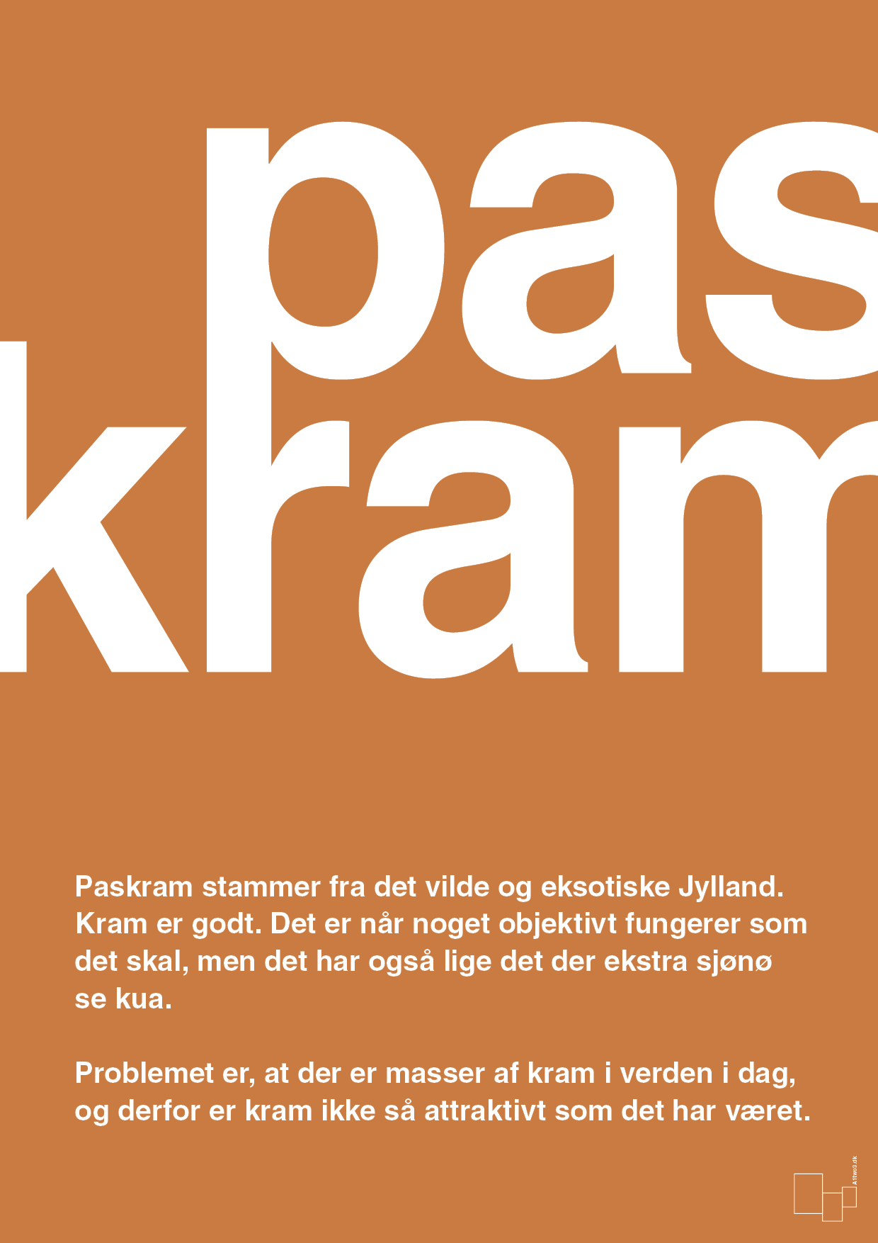 paskram - Plakat med Ord i Rumba Orange