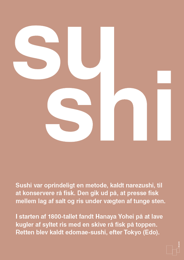 sushi - Plakat med Ord i Powder