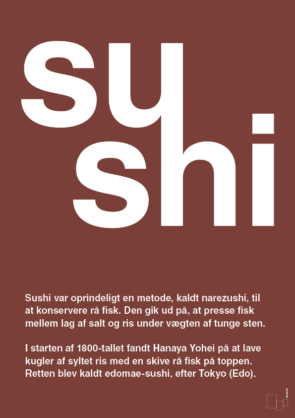 sushi - Plakat med Ord i Red Pepper