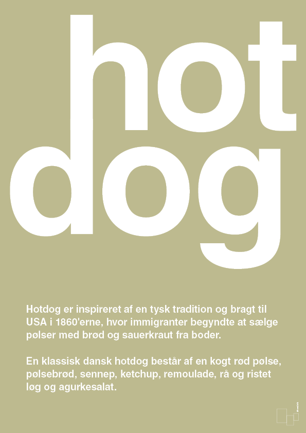 hotdog - Plakat med Ord i Back to Nature