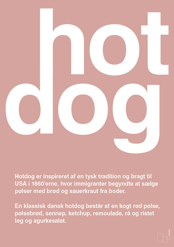 hotdog - Plakat med Ord i Bubble Shell
