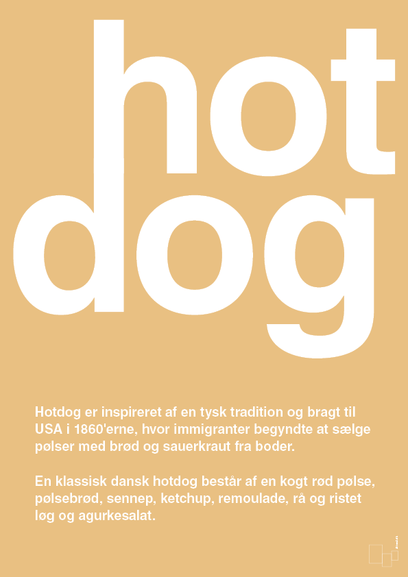 hotdog - Plakat med Ord i Charismatic