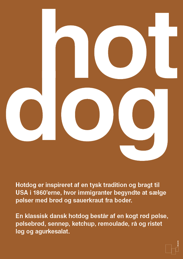 hotdog - Plakat med Ord i Cognac