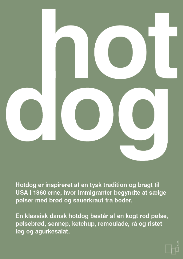 hotdog - Plakat med Ord i Jade