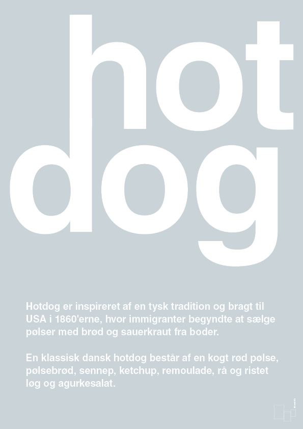 hotdog - Plakat med Ord i Light Drizzle