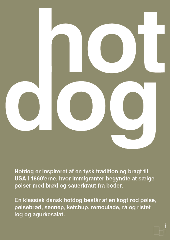 hotdog - Plakat med Ord i Misty Forrest