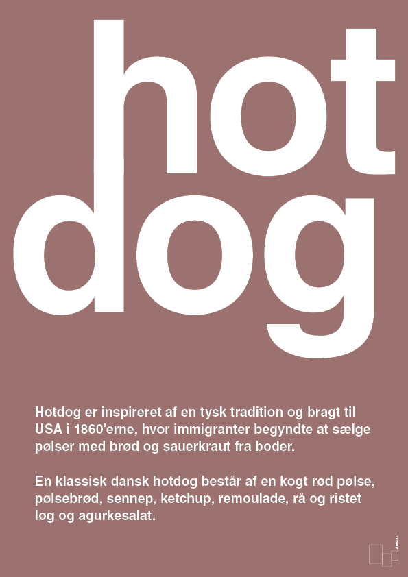 hotdog - Plakat med Ord i Plum