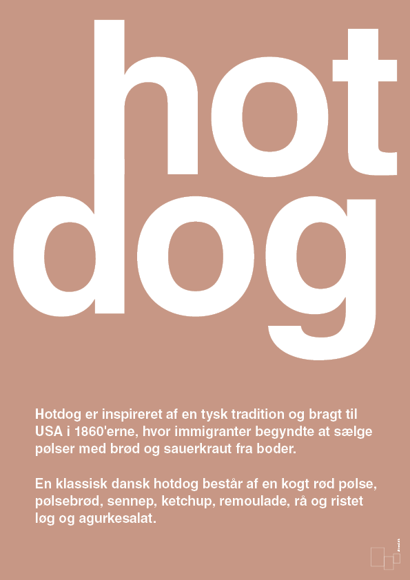 hotdog - Plakat med Ord i Powder