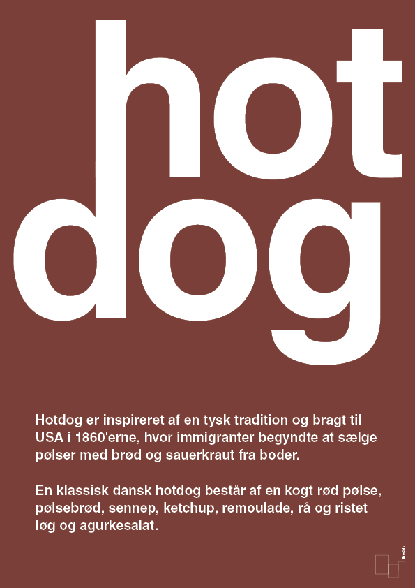 hotdog - Plakat med Ord i Red Pepper