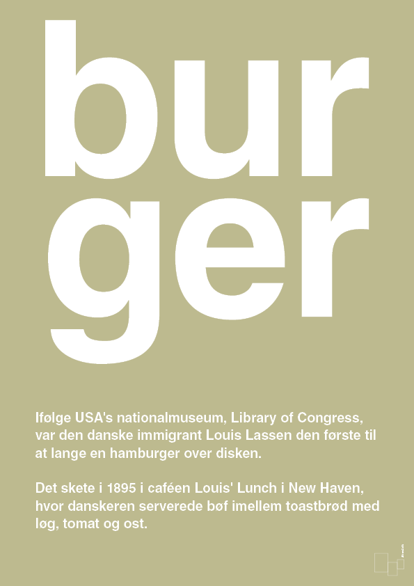 burger - Plakat med Ord i Back to Nature