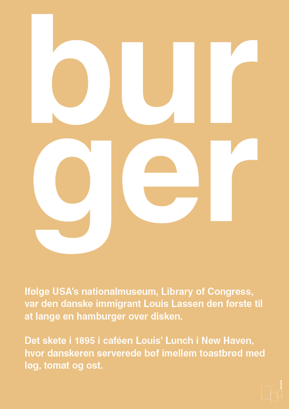 burger - Plakat med Ord i Charismatic
