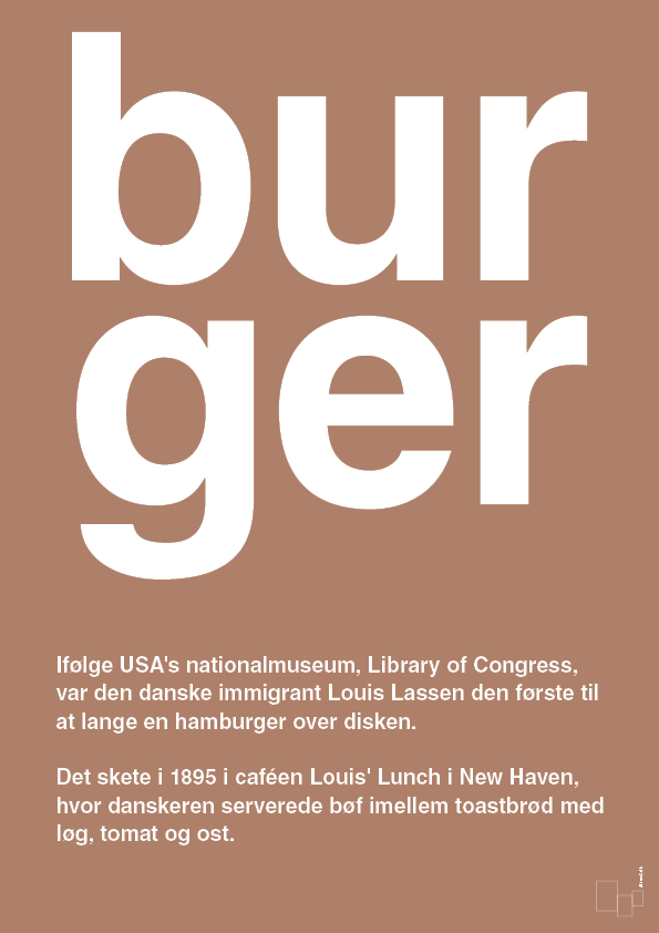 burger - Plakat med Ord i Cider Spice