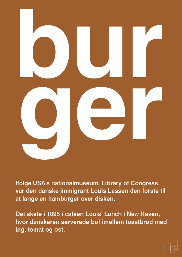 burger - Plakat med Ord i Cognac