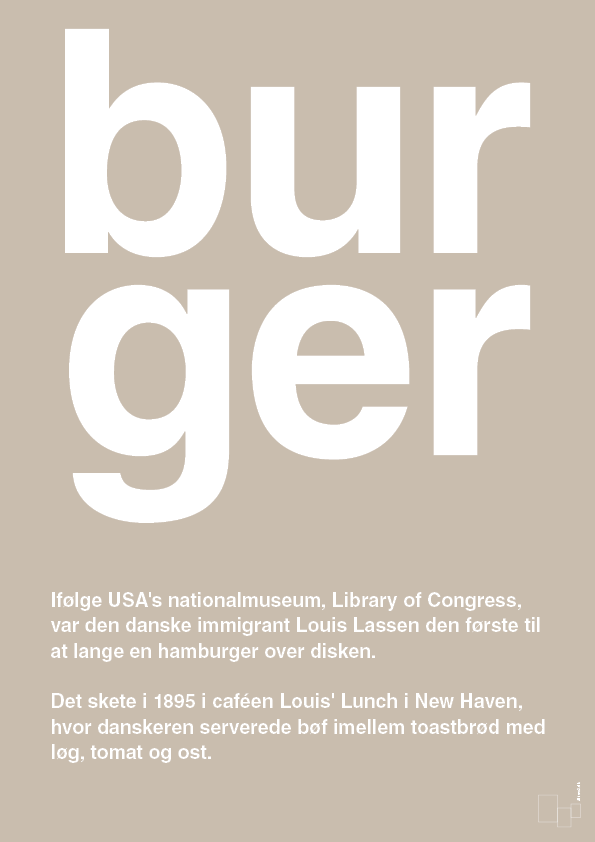 burger - Plakat med Ord i Creamy Mushroom