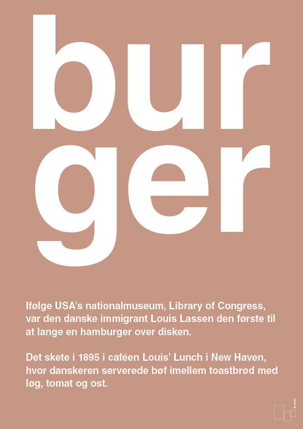 burger - Plakat med Ord i Powder