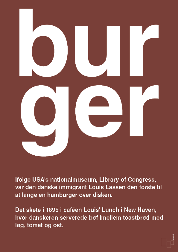burger - Plakat med Ord i Red Pepper