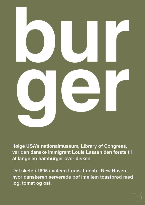 burger - Plakat med Ord i Secret Meadow