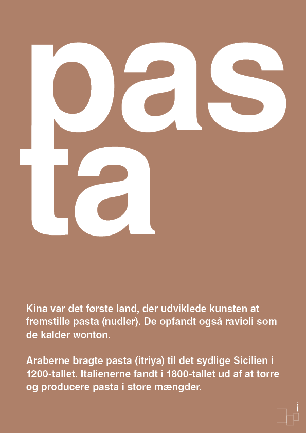 pasta - Plakat med Ord i Cider Spice