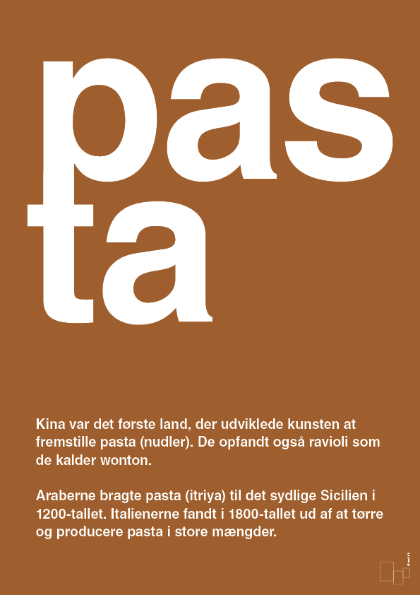 pasta - Plakat med Ord i Cognac