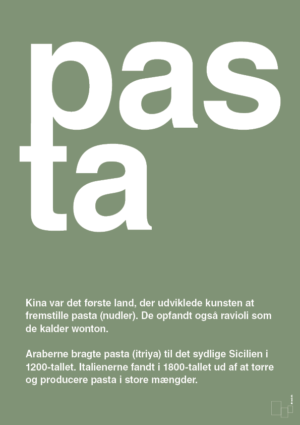 pasta - Plakat med Ord i Jade