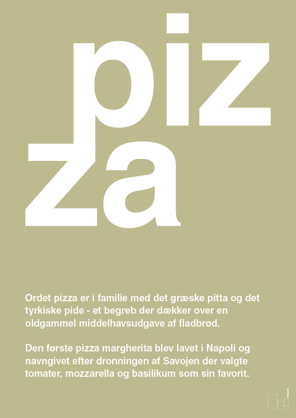 pizza - Plakat med Ord i Back to Nature